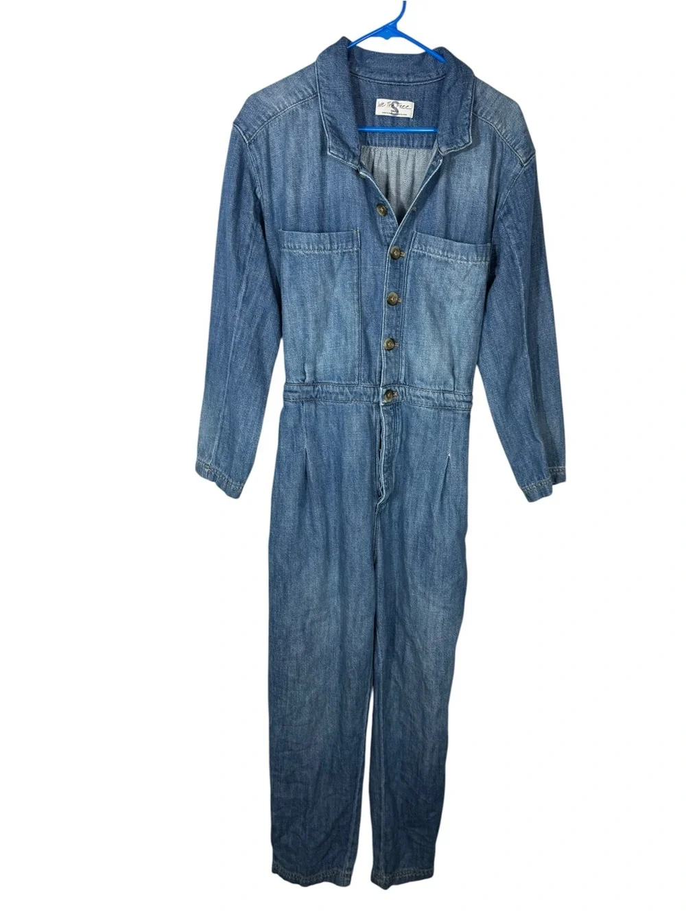 Free People‎ Madrid Denim Coverall blue small